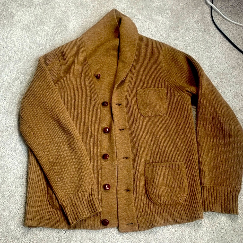 Brown J.Crew cardigan size large